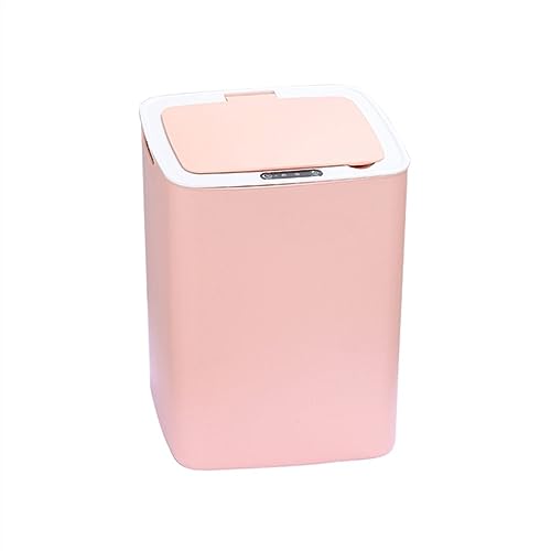 Mülleimer 14l Intelligenter Induktions-Mülleimer Home Electronic mit Abdeckung Automatischer Badezimmer-Küchen-Toilettenpapierkorb Elektrischer Mülleimer Abfallsammler(Pink) von ZZlei2yu-12