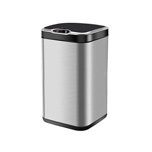 Mülleimer 8L/13L Intelligente Induktion mit Deckel, großes Fassungsvermögen, Schlafzimmer, Wohnzimmer, Mülleimer, Küche, Badezimmer, Papierkorb, Büro, Arbeitszimmer, Papierkorb Abfallsammler(Silver,13 Mülleimer 8L/13L Intelligente Induktion mit Deckel, großes Fassungsvermögen, Schlafzimmer, Wohnzimmer, Mülleimer, Küche, Badezimmer, Papierkorb, Büro, Arbeitszimmer, Papierkorb Abfallsammler(Silver,13 von ZZlei2yu-12
