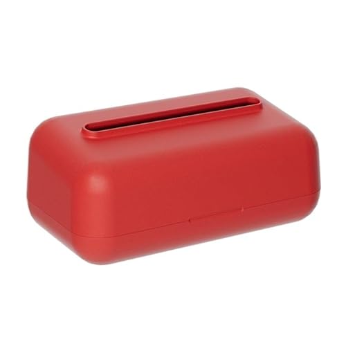 Taschentuchbox Taschentuchbox mit abgerundeten Ecken for den Heim-Desktop, integrierte Schubladenbox mit Federmechanismus Tücherbox(Red) von ZZlei2yu-12