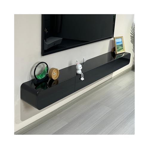 Wandmontierte TV Moderne schwebende TV-Konsole zur Wandmontage mit 2 Schubladen, schmaler schwebender TV-Schrank aus Holz, Entertainment-Center for Stauraum unter dem Fernseher, Weiß/Schwarz Schwebend Wandmontierte TV Moderne schwebende TV-Konsole zur Wandmontage mit 2 Schubladen, schmaler schwebender TV-Schrank aus Holz, Entertainment-Center for Stauraum unter dem Fernseher, Weiß/Schwarz Schwebend von ZZlei2yu-12