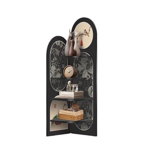 ZZlei2yu-12 Aufbewahrungsregal Eckschränke mit Wohnzimmer-Bodendekorationen im antiken Stil und Wand-Eckregalen Regal Organizer(Klein) von ZZlei2yu-12
