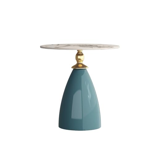 ZZlei2yu-12 Beistelltisch Beistelltisch aus palettiertem Metall, runder, Kleiner dekorativer Klapptisch for Sofa, Paletten, for, Snacktisch for Wohnzimmer und Schlafzimmer Wohnzimmertisch Tisch(Blue) von ZZlei2yu-12