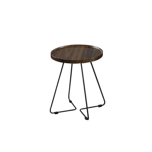 ZZlei2yu-12 Beistelltisch Kleiner Couchtisch, runder Beistelltisch aus Metall, for Wohnzimmer, Schlafzimmer, Nachttisch, Ecktisch Wohnzimmertisch Tisch(Schwarz) von ZZlei2yu-12