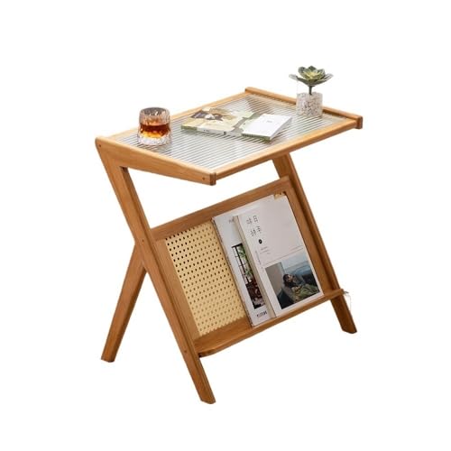 ZZlei2yu-12 Beistelltisch Kleiner Couchtisch mit Aufbewahrung, Mobile Teestation for Wohnzimmer, modernes und minimalistisches Design for Teeservice und Servieren Wohnzimmertisch Tisch(Beige,45cm) von ZZlei2yu-12