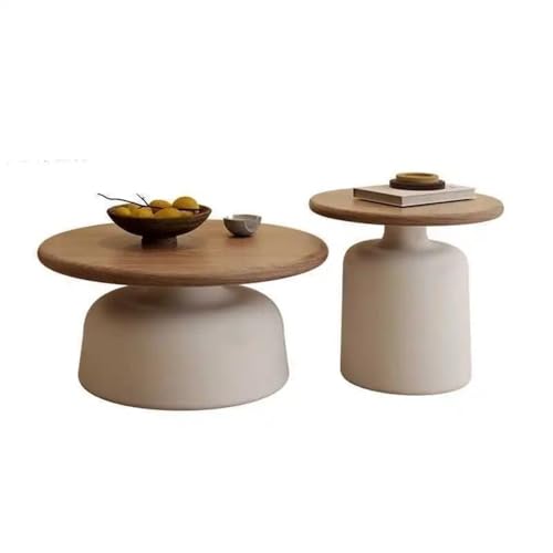 ZZlei2yu-12 Beistelltisch Runder Couchtisch aus Metall, Schlichtes und modernes Design for kleine Wohnzimmer, platzsparender Akzenttisch for Zuhause, ideal for kompakte Räume Wohnzimmertisch Tisch von ZZlei2yu-12
