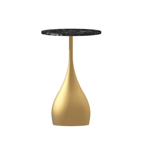 ZZlei2yu-12 Beistelltisch Runder Couchtisch aus Metall, Sofa-Beistelltisch, Kleiner Couchtisch for Wohnzimmer, Schlafzimmer, Milchteeladen, Café, Kleiner runder Tisch Wohnzimmertisch Tisch(Gold) von ZZlei2yu-12