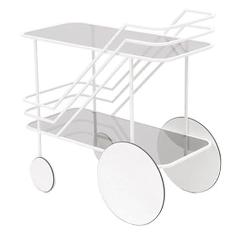 ZZlei2yu-12 Beistelltisch Sofa Beistelltisch Trolley Lagerregal Snack-Aufbewahrung Handgeschoben Servierwagen Wohnzimmer Esszimmer Wohnzimmertisch Tisch(Weiß) von ZZlei2yu-12