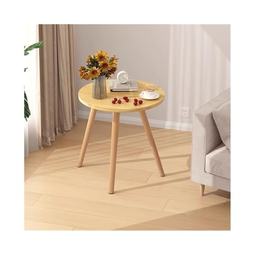 ZZlei2yu-12 Beistelltisch Sofa-Beistelltisch aus Holz for Lounge, Empfang, Balkon, lässiger runder Esstisch Wohnzimmertisch Tisch(Natural,Klein) von ZZlei2yu-12