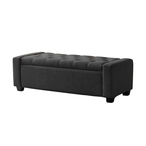 ZZlei2yu-12 Bettbank Bett-Endhocker, Leichter Luxus-Haushalts-Ankleidehocker, Ruhebank, Aufbewahrungsschuhhocker, Sofahocker for Wohnzimmer und Schlafzimmer Sitzbank(Dark Gray,Klein) von ZZlei2yu-12