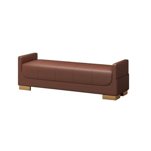 ZZlei2yu-12 Bettbank Bett-Endhocker, Schlafzimmer, kleine Wohnung, einfacher nordischer Stoff, Wohnzimmer, Armlehne, Sofahocker, Schuhbank Sitzbank(Bruin) von ZZlei2yu-12