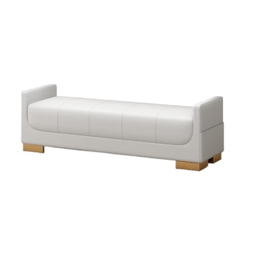 ZZlei2yu-12 Bettbank Bett-Endhocker, Schlafzimmer, kleine Wohnung, einfacher nordischer Stoff, Wohnzimmer, Armlehne, Sofahocker, Schuhbank Sitzbank(Light Gray) von ZZlei2yu-12