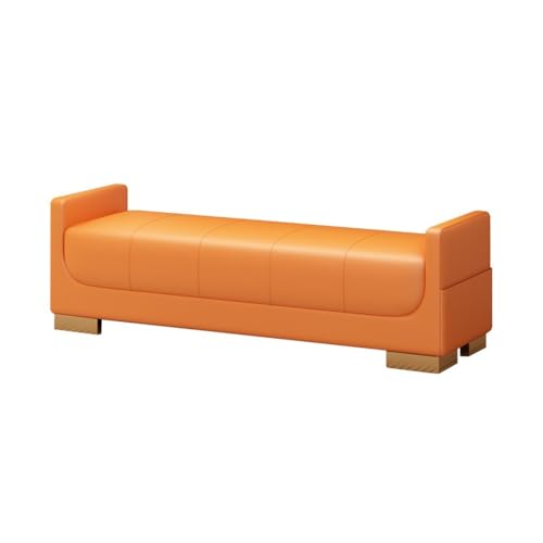 ZZlei2yu-12 Bettbank Bett-Endhocker, Schlafzimmer, kleine Wohnung, einfacher nordischer Stoff, Wohnzimmer, Armlehne, Sofahocker, Schuhbank Sitzbank(Orange) von ZZlei2yu-12