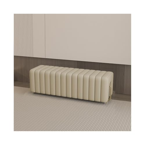 ZZlei2yu-12 Bettbank Bett-Endhocker Schlafzimmer Nachttisch Kleiderständer Leichte Luxus High-End-Bettcouch Garderobe Lange Sofa Schuhbank Sitzbank(Champagne) von ZZlei2yu-12