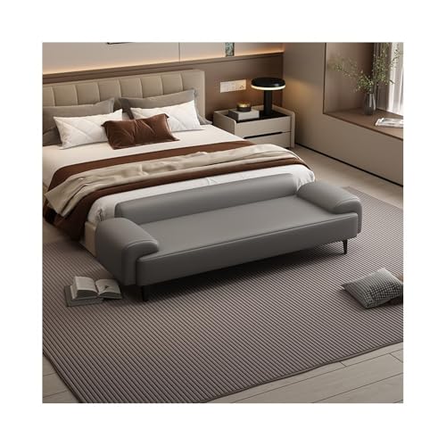 ZZlei2yu-12 Bettbank Betthocker for Schlafzimmer, Nachttischhocker, Hotelsofa, Leichter, luxuriöser High-End-Langhocker, Schuhwechselhocker Sitzbank(Grigio,Klein) von ZZlei2yu-12