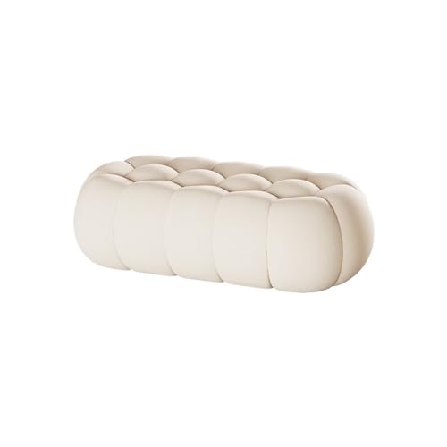 ZZlei2yu-12 Bettbank Einfacher, moderner Nachttischhocker, Garderobe, Sofahocker, Wohnzimmer, kreativer Sofahocker, Fußstütze, Eingangsbereich, Schuhbank Sitzbank(Weiß,150 * 60 * 40cm) von ZZlei2yu-12