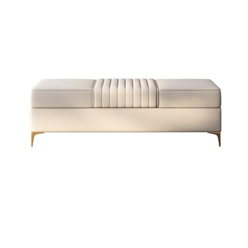 ZZlei2yu-12 Bettbank Eingangsbank, Ottomane for Schlafzimmerende des Bettes, Schlafzimmerbänke for Fußende des Bettes, gepolsterte Bank mit goldenen Beinen Sitzbank von ZZlei2yu-12