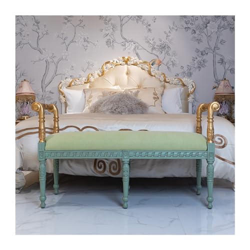 ZZlei2yu-12 Bettbank Französische Vintage-Bank, Schlichte, gepolsterte Ottoman-Akzentbank mit weichem, bequemem Kissen und modischem, modernem Design Sitzbank ZZlei2yu-12 Bettbank Französische Vintage-Bank, Schlichte, gepolsterte Ottoman-Akzentbank mit weichem, bequemem Kissen und modischem, modernem Design Sitzbank von ZZlei2yu-12