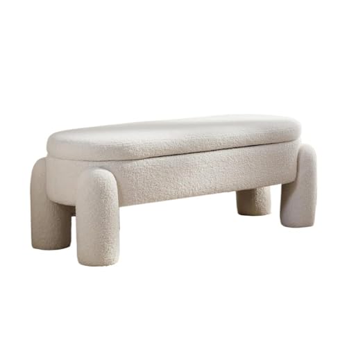 ZZlei2yu-12 Bettbank Moderne Aufbewahrungsbank, gepolsterte Ottomane, Hocker aus Sherpa-Stoff, for das Bett, süße Eingangsbank for das Wohnzimmer Sitzbank ZZlei2yu-12 Bettbank Moderne Aufbewahrungsbank, gepolsterte Ottomane, Hocker aus Sherpa-Stoff, for das Bett, süße Eingangsbank for das Wohnzimmer Sitzbank von ZZlei2yu-12