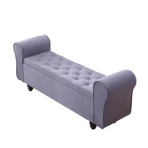 ZZlei2yu-12 Bettbank Multifunktionales Ende des Bettes, Schlafzimmer-Aufbewahrung, Nachttisch, Sofa-Hocker, Bekleidungsgeschäft-Aufbewahrung, Schuhbank Sitzbank(Grigio,Groß) von ZZlei2yu-12