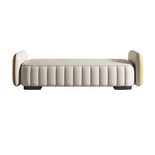 ZZlei2yu-12 Bettbank Schlafzimmer-Betthocker, gepolsterter Ottoman/Bank, Schuhwechselhocker, einfache Garderobenbank, Sofahocker Sitzbank(Beige,180 * 50 * 48cm) von ZZlei2yu-12