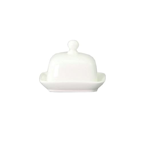 ZZlei2yu-12 Butterdose Butterdose aus Keramik, Arbeitsplatte, Butterschale for die Küche, Weiß Butter Behälter von ZZlei2yu-12