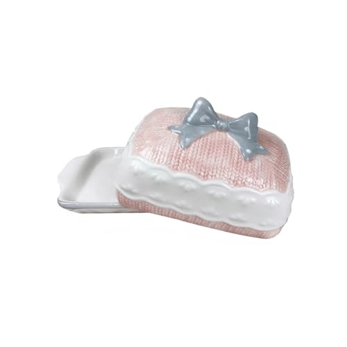 ZZlei2yu-12 Butterdose Butterdose quadratisch rosa aus Keramik mit Deckel for Restaurant, Hotel, Küchenutensilien Butter Behälter von ZZlei2yu-12