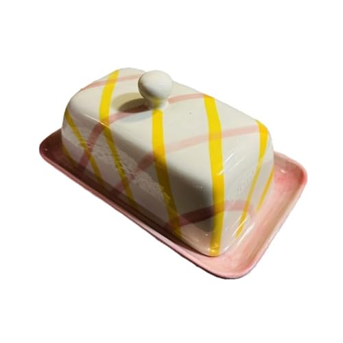 ZZlei2yu-12 Butterdose Handbemalte Butterdose aus Keramik, amerikanisches Geschirr mit Deckel, Butterteller-Relief, dreidimensionale handbemalte Käseplatte Butter Behälter ZZlei2yu-12 Butterdose Handbemalte Butterdose aus Keramik, amerikanisches Geschirr mit Deckel, Butterteller-Relief, dreidimensionale handbemalte Käseplatte Butter Behälter von ZZlei2yu-12