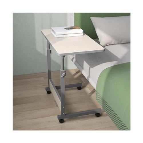ZZlei2yu-12 Computertisch Erhöhter Nachttisch, Sofa, Computertisch, bewegliche Riemenscheibe, Lerntisch, einfacher Schlafzimmerschreibtisch mit Rollen Stehschreibtisch von ZZlei2yu-12