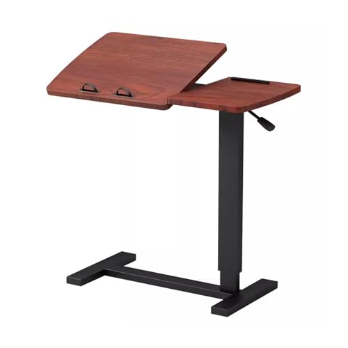ZZlei2yu-12 Computertisch Laptop-Schreibtisch, Verstellbarer Nachttisch aus massivem Holz, klappbarer und anhebbarer mobiler Schreibtisch, Sofatisch auf dem Bett Stehschreibtisch von ZZlei2yu-12