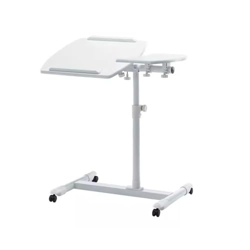 ZZlei2yu-12 Computertisch Mobiler Kleiner Nachttisch, drehbar, Kleiner und Verstellbarer Computertisch, Arbeitstisch, Sofatisch, Beistelltisch Stehschreibtisch von ZZlei2yu-12