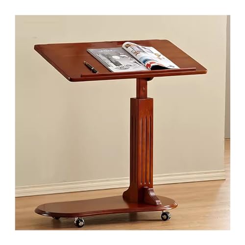 ZZlei2yu-12 Computertisch Vollständiger Laptop-Schreibtisch aus massivem Holz, beweglicher Hebe-Schlafzimmer-Nachtbett-Schreibtisch Stehschreibtisch von ZZlei2yu-12
