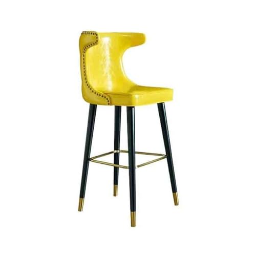 ZZlei2yu-12 Einfache Montage 75cm Carbon Stahl Hohe Bar Hocker Europäischen Luxus Vintage Empfang Stuhl(Yellow) von ZZlei2yu-12