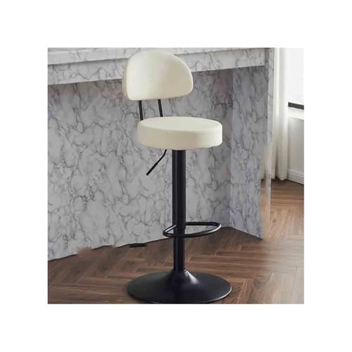 ZZlei2yu-12 Einfache Montage Mode Haushalt Hohe Hocker Lift Kassierer Stuhl Drehhocker Front Barhocker Kommerziellen Runde Drehstuhl(Weiß) von ZZlei2yu-12