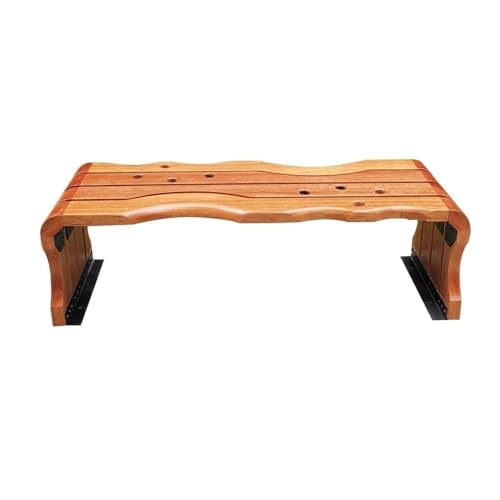 ZZlei2yu-12 Gartenbank für Garten Gartenbank ohne Rückenlehne, Holzstuhl for drinnen und draußen, Sitzgelegenheiten for die Freizeit auf der Parkterrasse Gartenmöbel Bänke von ZZlei2yu-12