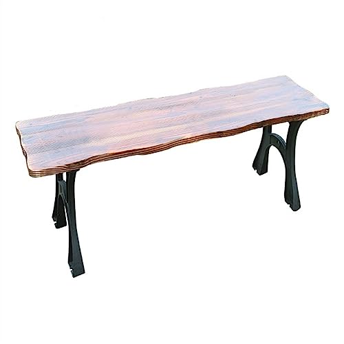 ZZlei2yu-12 Gartenbank für Garten Outdoor-Parkstuhl, Freizeitstuhl ohne Rückenlehne, geeignet for Veranda, Balkon, Garten, Innenhof Gartenmöbel Bänke(Carbonization,120x39x43cm) von ZZlei2yu-12