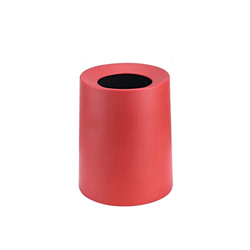 ZZlei2yu-12 Mülleimer 8l Mülleimer Zuhause Wohnzimmer Schlafzimmer Badezimmer Mülleimer Büro Küche Einfacher großer Papierkorb Abfallsammler(Red) von ZZlei2yu-12