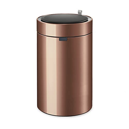 ZZlei2yu-12 Mülleimer 9L / 12L Intelligenter automatischer Sensor-Mülleimer Haushalt mit Abdeckung Edelstahl-Abfallkorb Wohnzimmer Küche Badezimmer Abfallkorb Abfallsammler(Bruin,9L) von ZZlei2yu-12