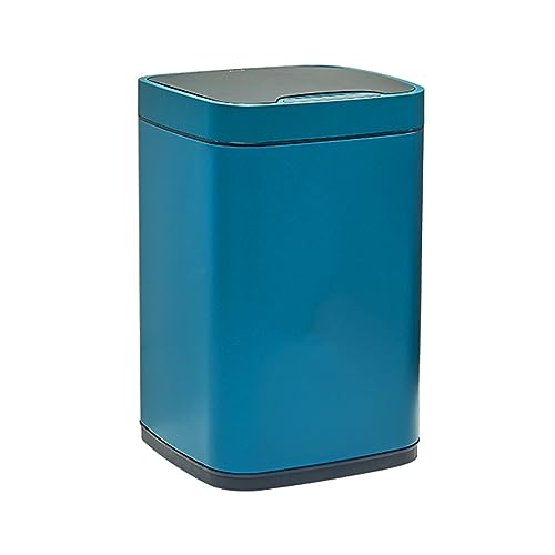 ZZlei2yu-12 Mülleimer 9l/12l Sensor Mülleimer Haushalt großer Mülleimer Wohnzimmer Küche Schlafzimmer intelligenter Edelstahl Mülleimer mit Deckel Abfallsammler(Blue,12l) von ZZlei2yu-12
