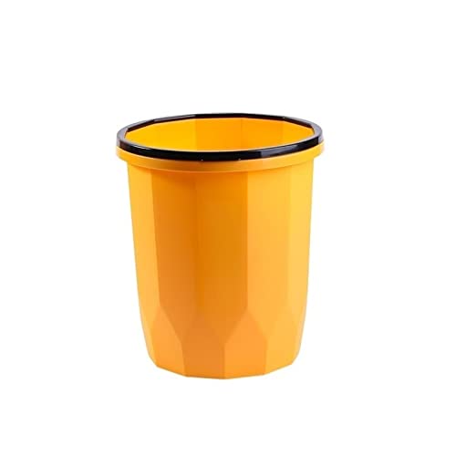 ZZlei2yu-12 Mülleimer Druckring Mülltonnen Haushalt Wohnzimmer Licht Luxus Klassifizierung Aufbewahrungsrohr Schlafzimmer Toilette Badezimmer Papierkorb Abfallsammler(Yellow) von ZZlei2yu-12