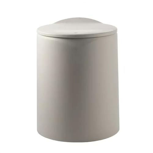 ZZlei2yu-12 Mülleimer Drücken Sie Typ Mülleimer Haushalt Wohnzimmer kreative Toilette Badezimmer mit Deckel Papierkorb Schlafzimmer abgedeckt nordischen Stil Abfallsammler(Khaki,Mittel) von ZZlei2yu-12