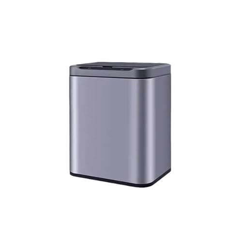 ZZlei2yu-12 Mülleimer Intelligenter Mülleimer Automatischer Sensor Haushalt Edelstahl Elektrischer Hygieneeimer Hochwertiger Eimer Wohnzimmer Abfallsammler(Grigio,9L) von ZZlei2yu-12