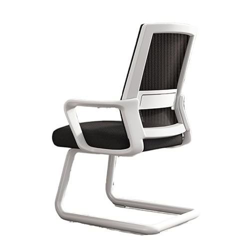 ZZlei2yu-12 PC Stuhl Bürostuhl, ergonomischer Schreibtischstuhl, Schreibtischstuhl mit mittlerer Rückenlehne, atmungsaktiver Netz-Home-Office-Stuhl Gaming Chair(Weiß) von ZZlei2yu-12