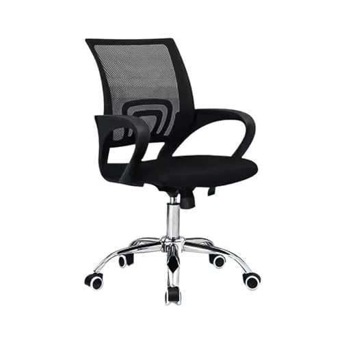 ZZlei2yu-12 PC Stuhl Computerstuhl Konferenz Bürostuhl Rückenlehne Einfacher Heimstudienstuhl Bequemer drehbarer mobiler Stuhl Gaming Chair(Schwarz) von ZZlei2yu-12