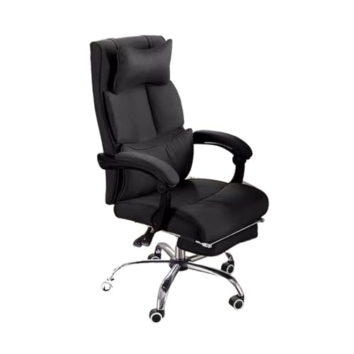 ZZlei2yu-12 PC Stuhl Moderner, einfacher Computerstuhl, Verstellbarer Bürostuhl for die Mittagspause, bequemer, sitzender, ergonomischer Bürostuhl Gaming Chair(Schwarz) von ZZlei2yu-12