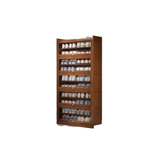 ZZlei2yu-12 Schuhablage Schuhschrank for den Hauseingang, einfacher Schuhregal, Organizer, platzsparend, for den Innenbereich, staubdicht Schuhschrank(Bruin,Klein) von ZZlei2yu-12