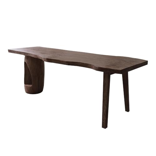 ZZlei2yu-12 Sitz-Steh-Schreibtisch Rechteckiger Schreibtisch aus Eschenholz, Arbeitsplatz, dunkler, geräumiger Konferenztisch Massivholz, Esstisch Arbeitsschreibtisch(M) von ZZlei2yu-12