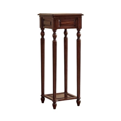 ZZlei2yu-12 Sockel für Skulpturen Amerikanisches klassisches Blumenregal aus schwarzem Walnussholz, Pflanzenständer mit hohen Beinen for das Wohnzimmer im Innenbereich Sockel(Klein) von ZZlei2yu-12