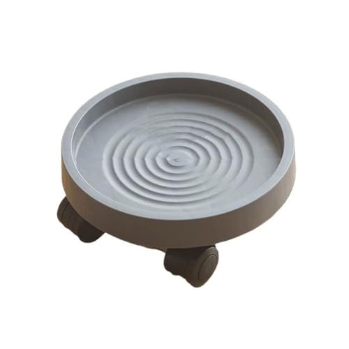 ZZlei2yu-12 Sockel für Skulpturen Runde Blumentopf Basen auf Rädern Rolling Bonsai Rack Blumentopf Trolley Hause Dekoration Sockel(Grigio,Groß) von ZZlei2yu-12
