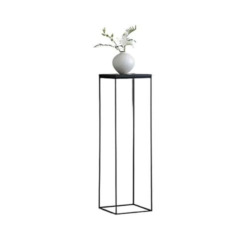 ZZlei2yu-12 Sockel für Skulpturen Schwarzer Blumenständer aus Eisen, Boden-Eckregal for den Innenbereich, Wohnzimmer, Teestube Sockel von ZZlei2yu-12