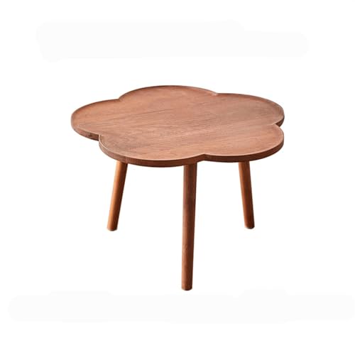 ZZlei2yu-12 Sofatisch Beistelltisch for Sofa, Couchtisch aus Massivholz in Blütenblattform for Wohnzimmer, Kleiner Tisch for Nachttisch, Couchtisch und kleinen Schreibtisch Kaffeetisch(Mittel) von ZZlei2yu-12